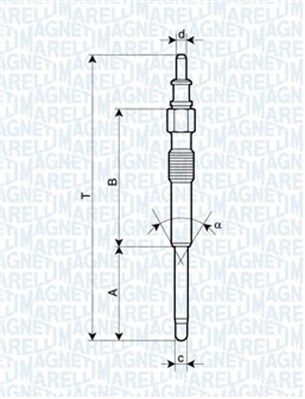 MAGNETI MARELLI kaitinimo žvakė 062900042304